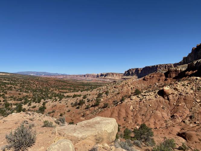 View from Slickrock Divide at Capitol Reef National Park