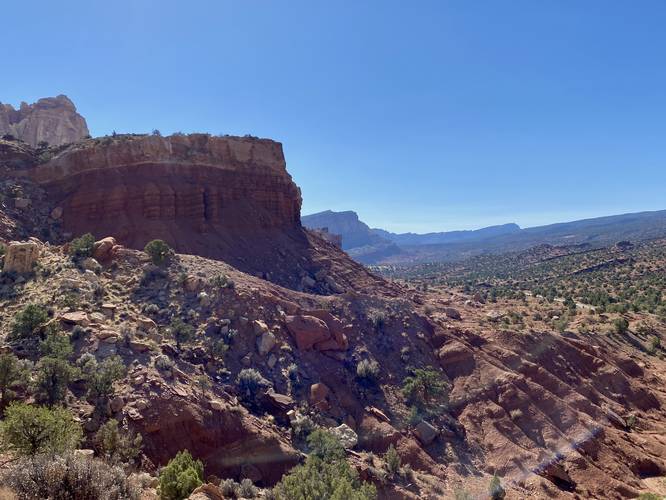 View from Slickrock Divide at Capitol Reef National Park