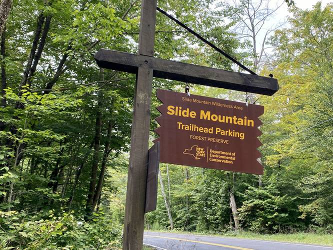 Slide Mountain sign