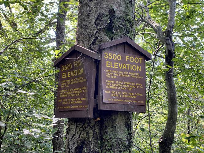 3500-foot marker. No fires, ever. No camping between March 21 - Dec 21 every year