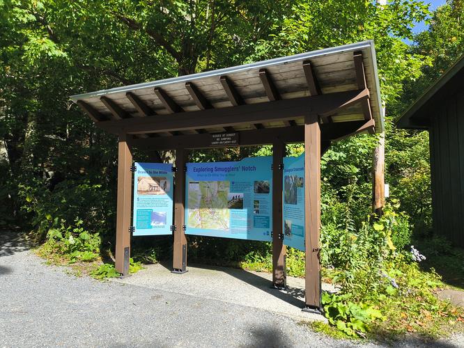 Information kiosk at parking area 