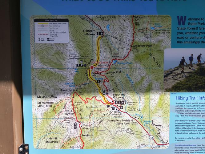 Map post at kiosk 