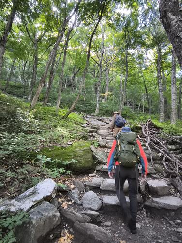 Steep rocky trail