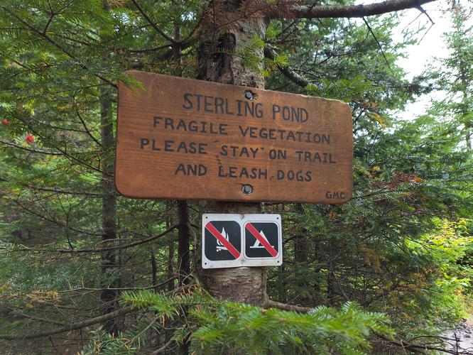 Back at Sterling Pond to complete the loop