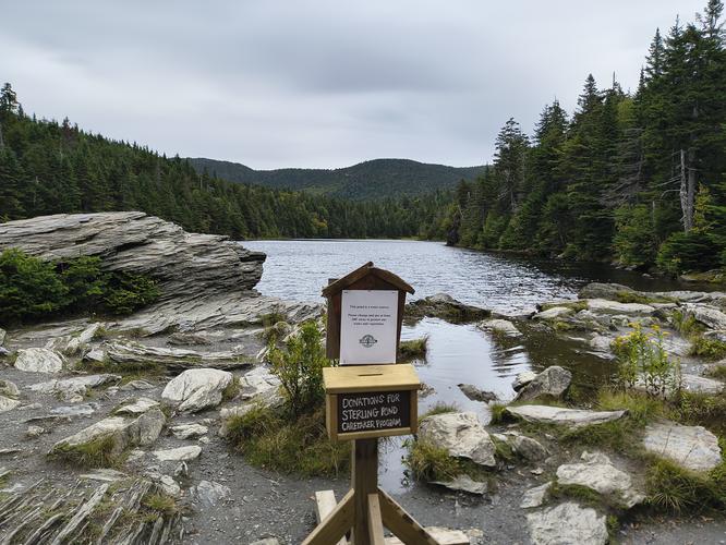 Sterling Pond is a water source so be kind and treat it with care.
