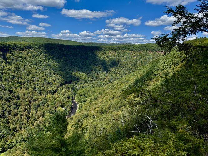 View of Pine Creek and Barbour Rock from Juniper Rock / Juniper Berry Rock
