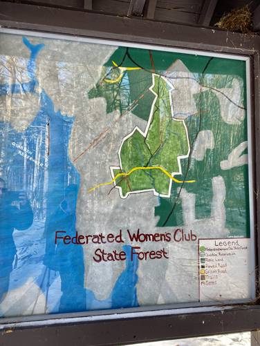 Map of the Federated Women's Club State Forest
