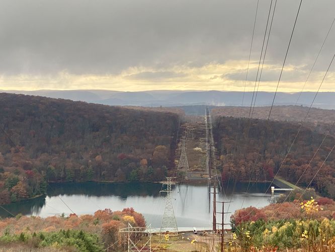 North View of the Hagerman Reservoir and mountains near Williamsport, PA