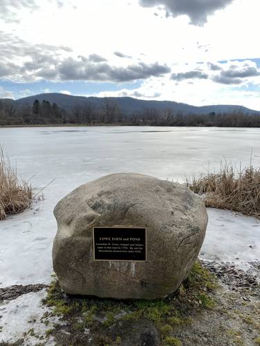 Lowe Pond and Farm plaque