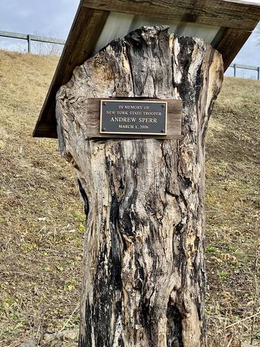 Andrew Sperr memorial plaque