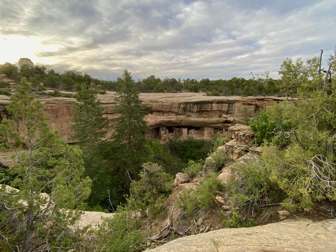View of the Spruce Tree House cliff dwellings