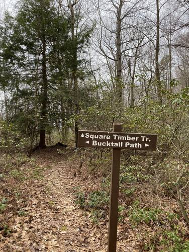 Eastern trailhead for the Square Timber Trail