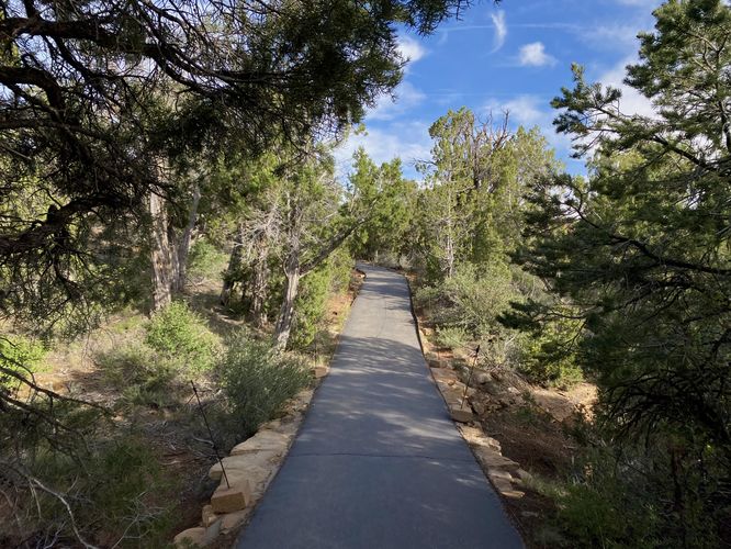 Paved universally-accessible trail leads to the Square Tower House Overlook
