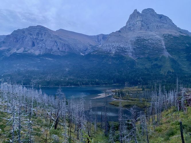 View of Saint Mary Lake and Little Chief Mountain