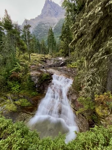 Top of the multi-tiered waterfall