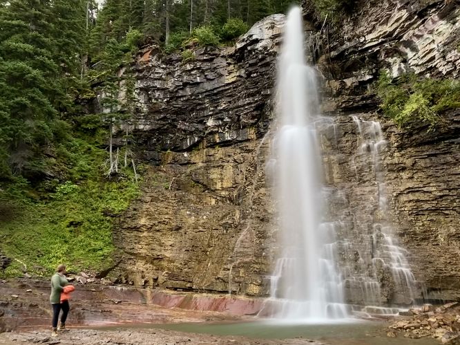 Nina at Upper Virginia Falls (80-feet tall)