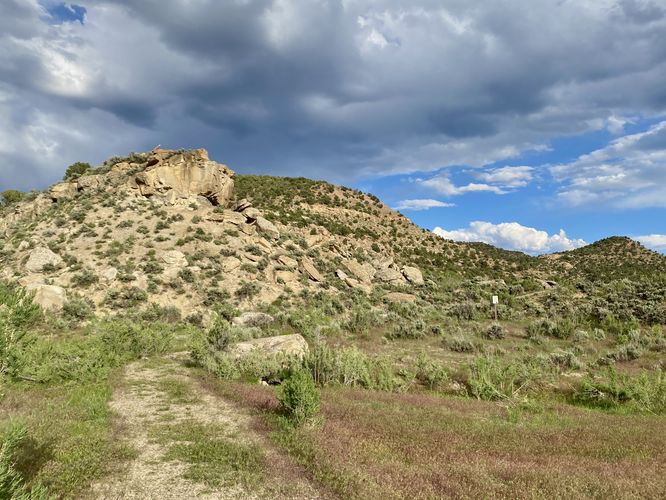 Trail ascends this short hill
