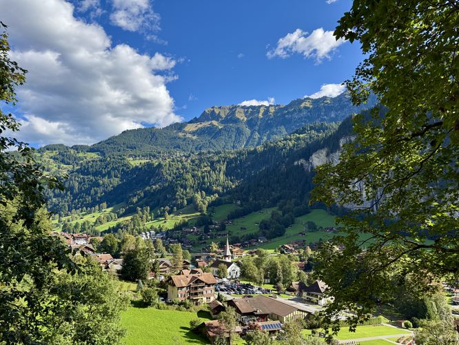 View of Lauterbrunnen from the trail