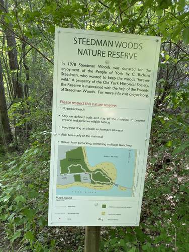 Steedman Woods official map and signage