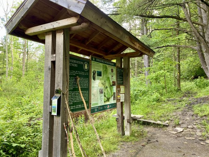 Steege Hill trail info kiosk