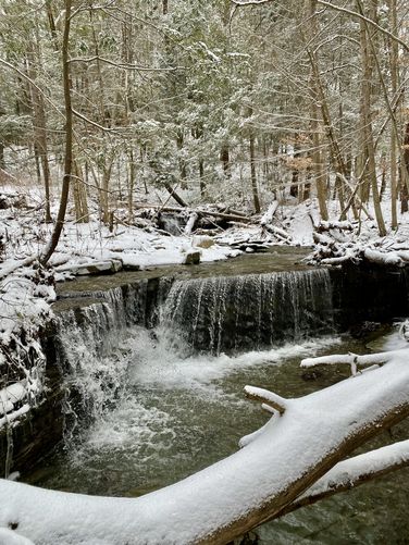 3-foot tall waterfall