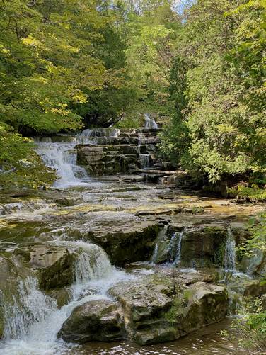 Stockbridge Falls, approx. 30-feet tall multi-tiered