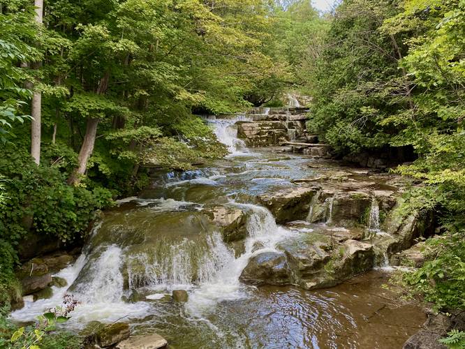 Stockbridge Falls, ~30-feet tall multi-tiered