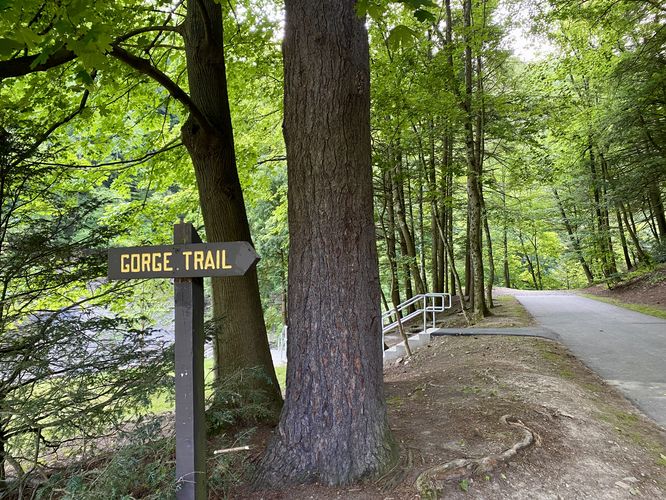 Gorge Trail trailhead sign