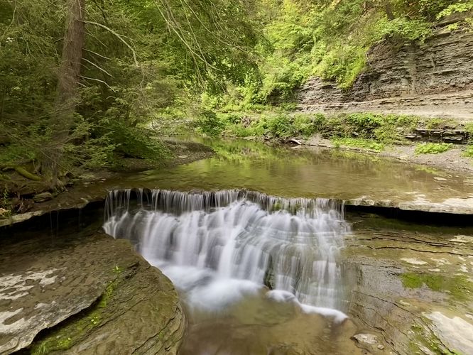 5-foot tall waterfall (long exposure)