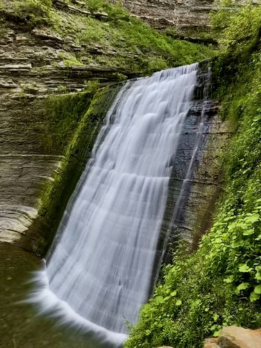 Stony Brook Falls (35-foot tall waterfall) long exposure