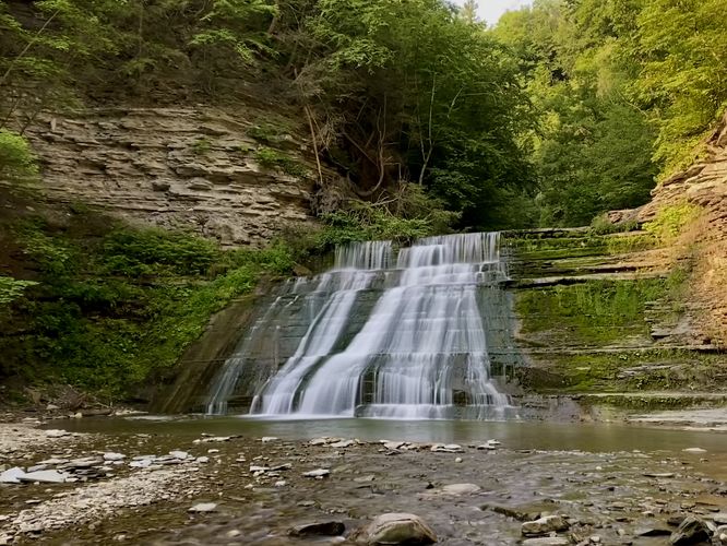 Upper Stony Brook Falls (~20-feet tall) long exposure