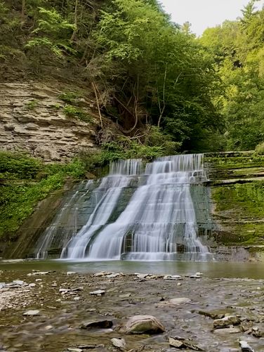 Upper Stony Brook Falls (~20-feet tall) vertical long exposure