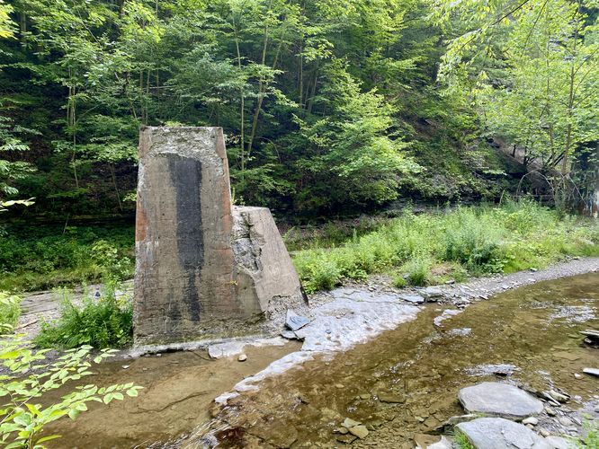 Old concrete structure (railroad-related?)