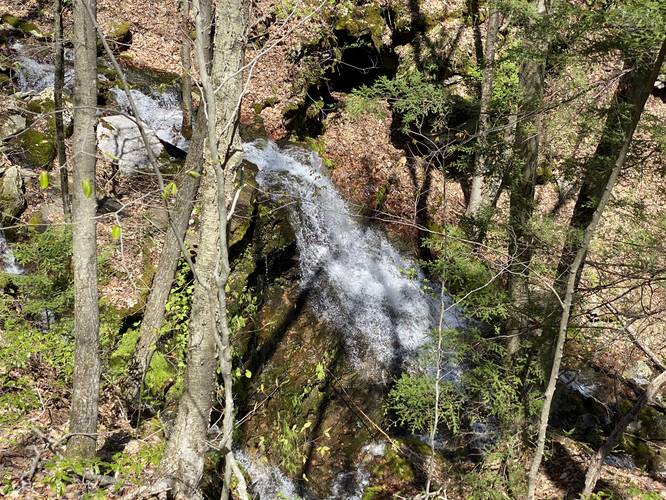 Top of Champagne Falls approximately 25-feet tall