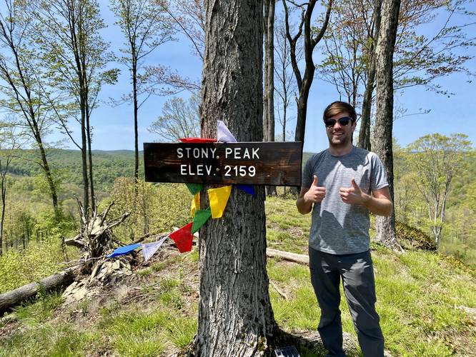 Stony Peak sign installed