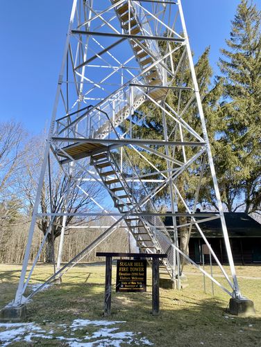 Base of the Sugar Hill Fire Tower