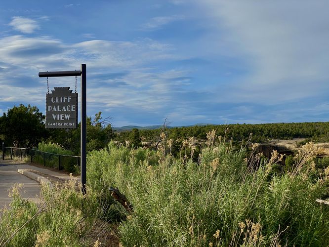Cliff Palace View (Camera Point) sign