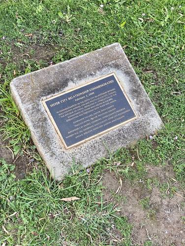 Sun Yat Sen Park sister city commencement plaque