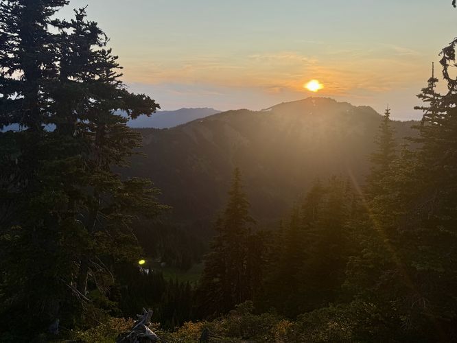 Sunset over Hurricane Hill from Sunset Point