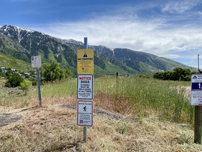 Dimple Dell Park trail info - dogs must be leashed