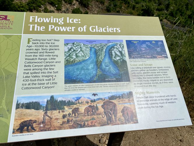 Flowing Ice: The Power of Glaciers local historical info kiosk