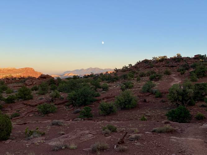 Hiking out to Sunset Point for sunset at Capitol Reef National Park