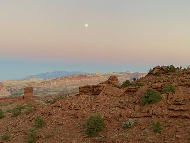 View from the Sunset Point Trail at Capitol Reef NP