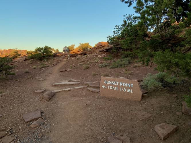 Sunset Point trailhead at Capitol Reef National Park