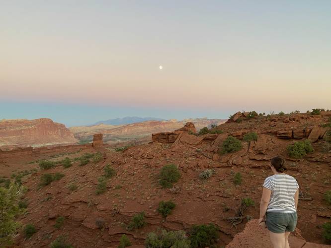 View from the Sunset Point Trail at Capitol Reef NP