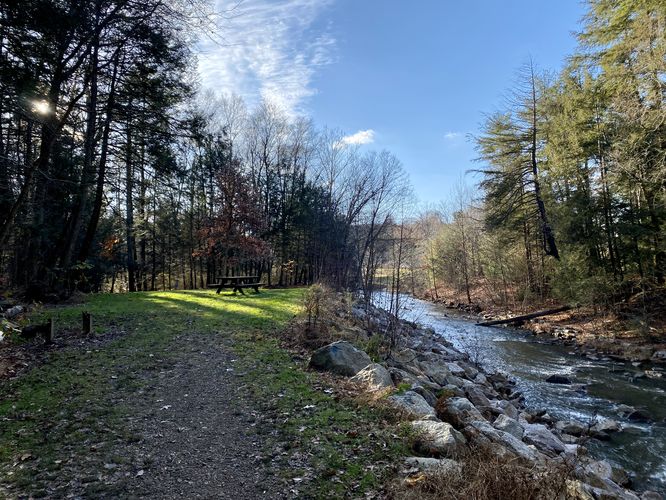 End of the trail -- picnic bench