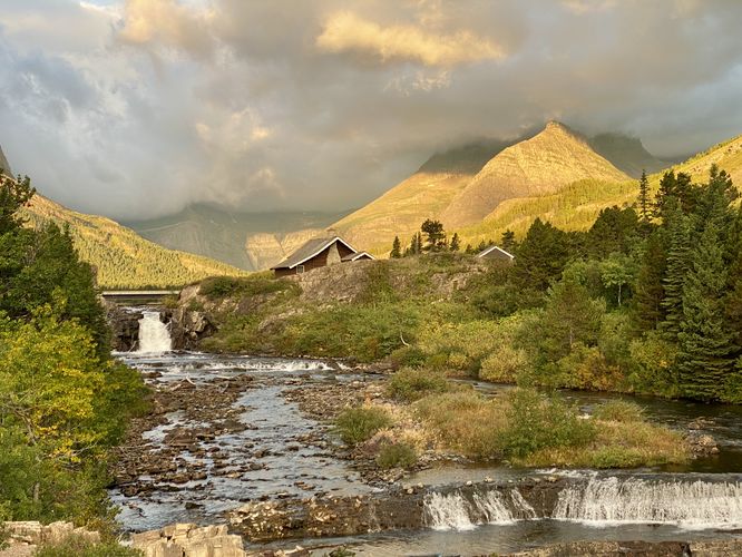 View of Upper Swiftcurrent Falls