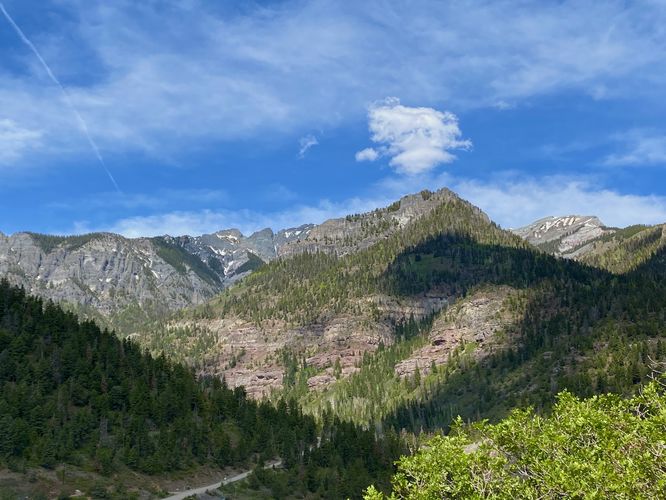 View of the western mountains above Ouray