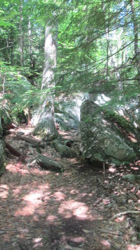 Trail gets rocky and steep