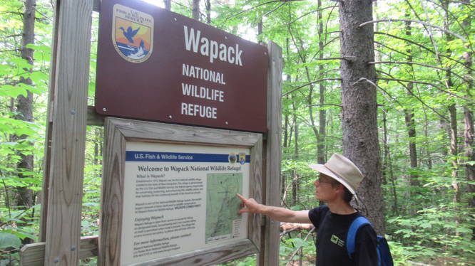 Second Wapak Wildlife Refuge sign and Trail map sign